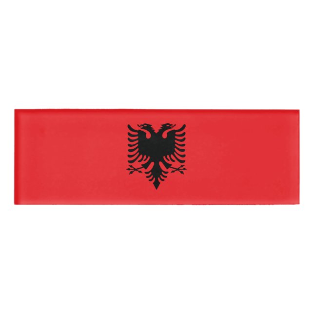Badge D'identification Drapeau albanais (Devant)