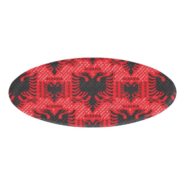 Badge D'identification drapeau albanais motif 2 (Devant)