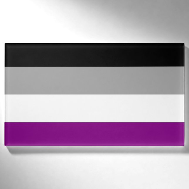 Badge D'identification Drapeau de fierté asexué LGBTQ (Devant)