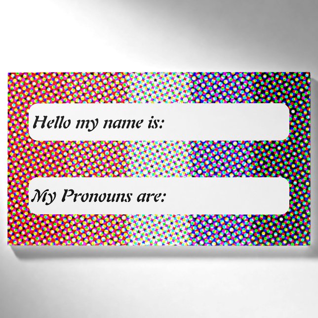 Badge D'identification Drapeau de fierté Cupioromantique Mod Trippy perso (Devant)