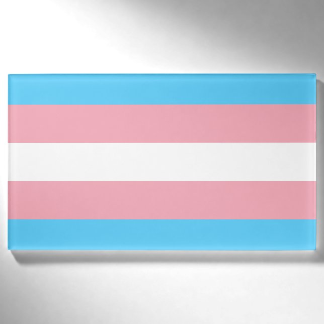 Badge D'identification Drapeau de fierté transgenre (Devant)