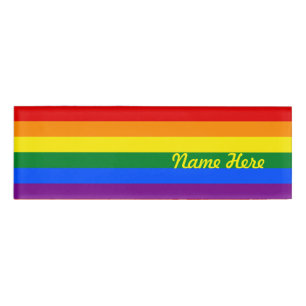 Badge D'identification Drapeau de gay pride d'arc-en-ciel