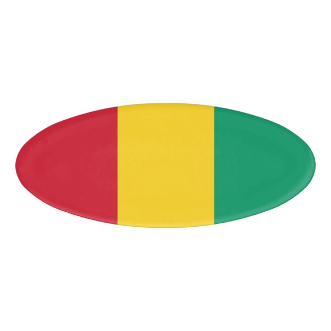 Badge D'identification Drapeau de Guinée (Devant)