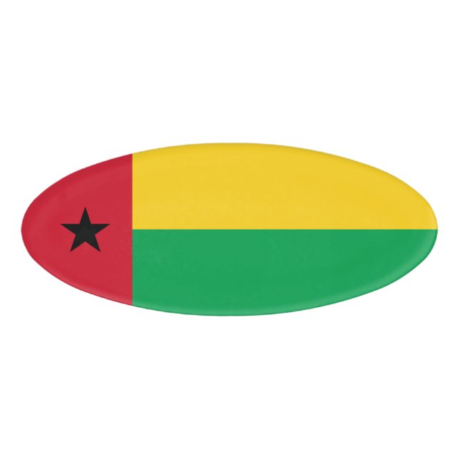 Badge D'identification Drapeau de Guinée-Bissau (Devant)