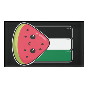 Badge D'identification Drapeau de la Palestine mignonne avec Palestin san