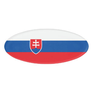 Badge D'identification Drapeau de la Slovaquie