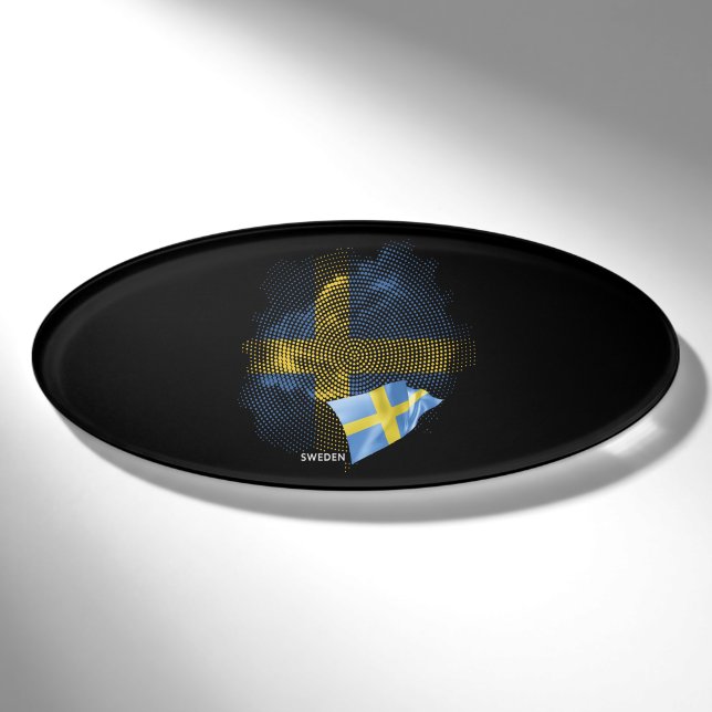 Badge D'identification Drapeau de la Suède (Devant)
