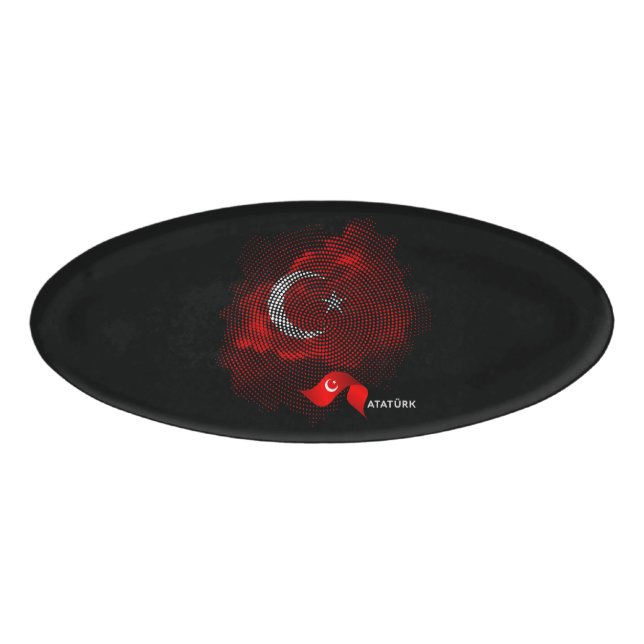 Badge D'identification Drapeau de la Turquie (Devant)