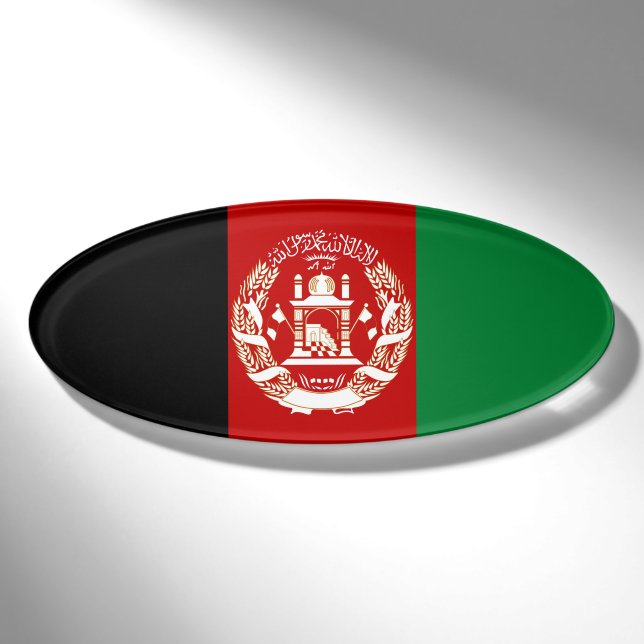 Badge D'identification Drapeau de l'Afghanistan (Devant)