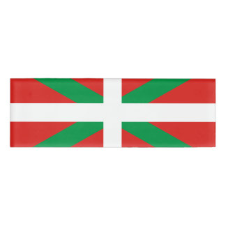 Badge D'identification Drapeau de l'étiquette Basque de nom du pays