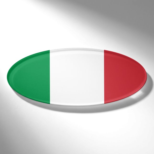 Badge D'identification Drapeau de l'Italie (Devant)