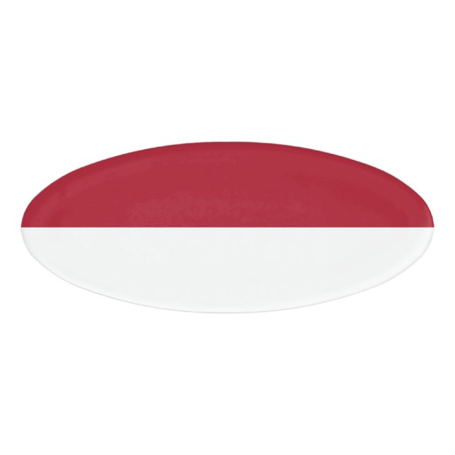 Badge D'identification Drapeau de Monaco (Devant)