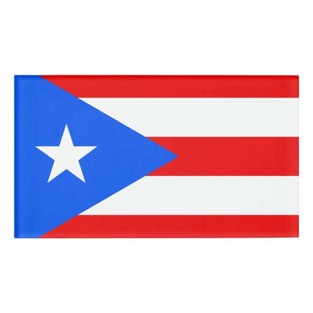 Badge D'identification Drapeau de Porto Rico (Devant)