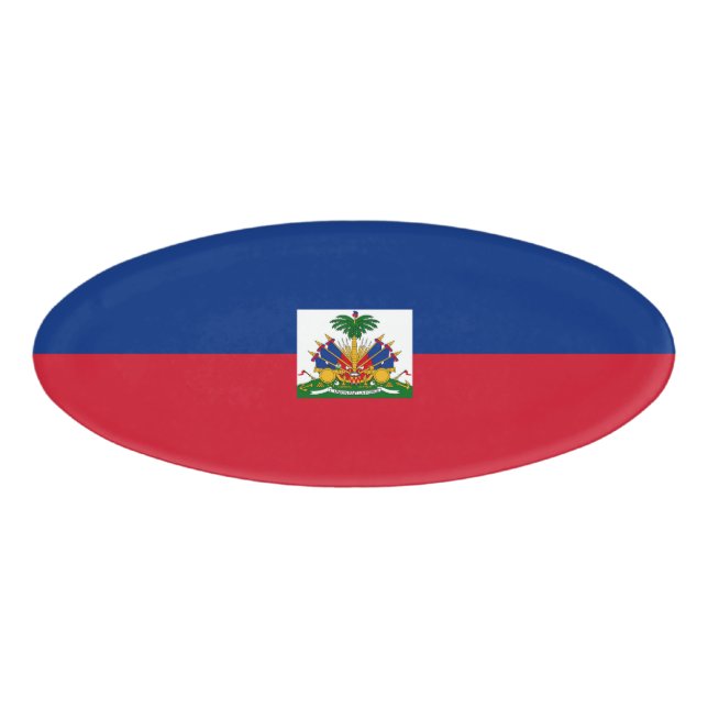 Badge D'identification Drapeau Haïti (Devant)