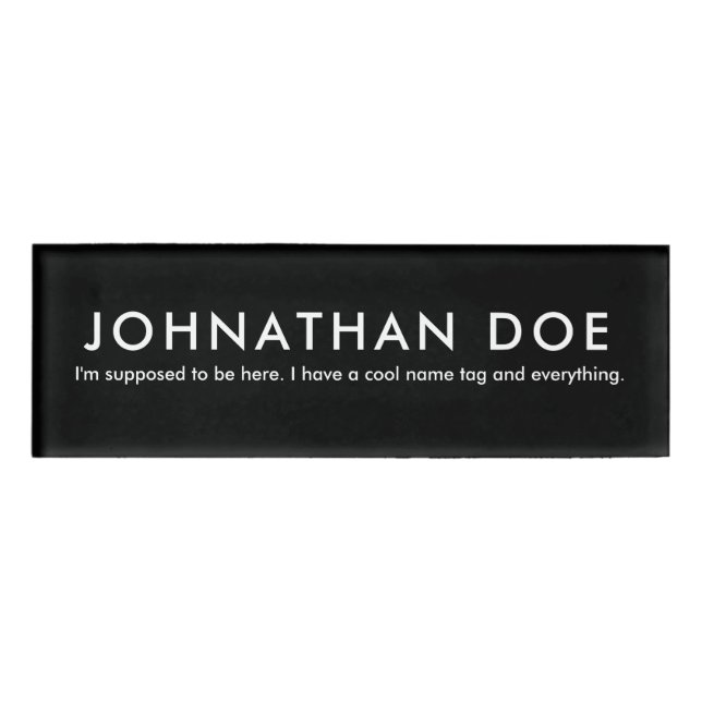 Badge D'identification Drôle nom du Cool balise et tout (Devant)