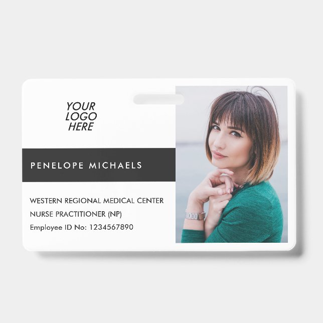 Badge d'identification du bloc-couleur photo et lo (Avant)