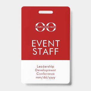 Badge d'identification du personnel d'événement
