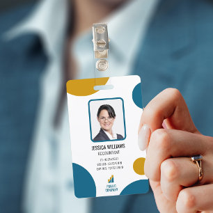 Badge d'identification du personnel employé photo