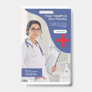 Badge d'identification d'un employé des soins de s