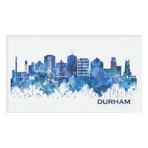 Badge D'identification Durham Caroline du Nord Skyline Blue