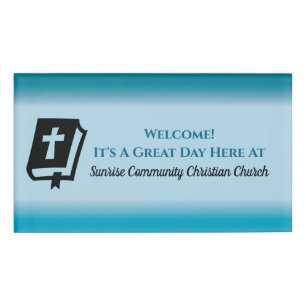 Badge D'identification Église chrétienne moderne Greeter Usher Gradient