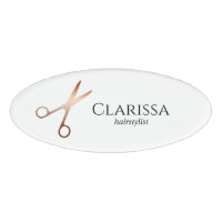 Elégant ciseaux d'or rose moderne coiffeur