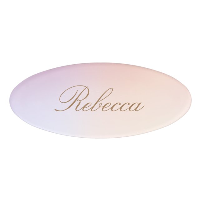 Badge D'identification Élégant employé personnel Nom magnétique Balise Ba (Devant)