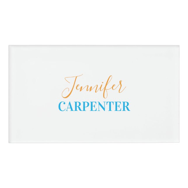 Badge D'identification Élégant professionnel minimaliste moderne (Devant)