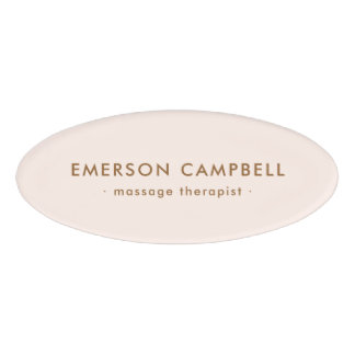 Badge D'identification Élégant salon rose clair et tendance spa