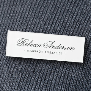 Badge D'identification Élégant script de calligraphie adresse en marbre b