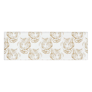 Badge D'identification Elégant tigre de Parties scintillant d'or Imprime