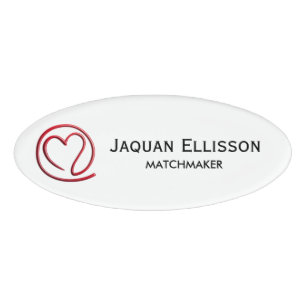 Badge D'identification email pour vous - conception de coeur + vos idées