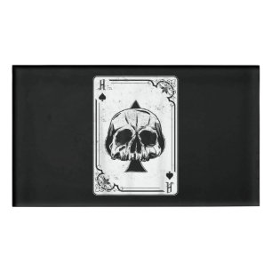 Badge D'identification Emo Gothique Et Punk Ace de Spades Poker Jeu