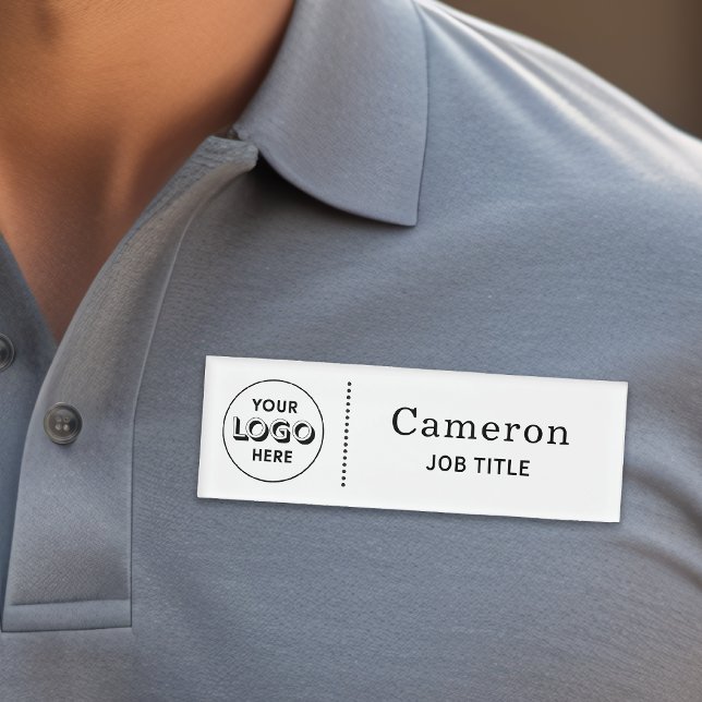 Badge D'identification Employé du logo de l'entreprise minimal simple (Créateur téléchargé)