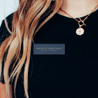 Employé Magnétique Professionnel Marine Bleu Et Or