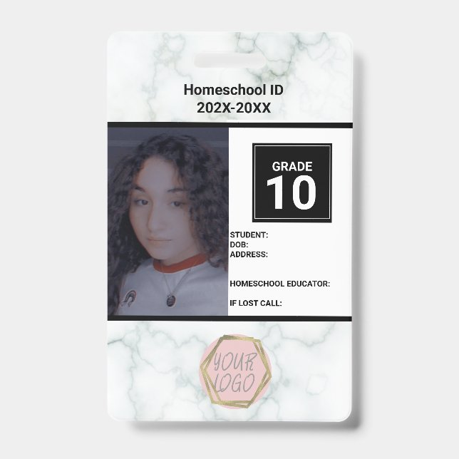 Badge d'identification en marbre privé pour l'ense (Avant)