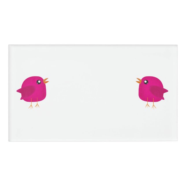 Badge D'identification Enfants mignonette birdy (Devant)