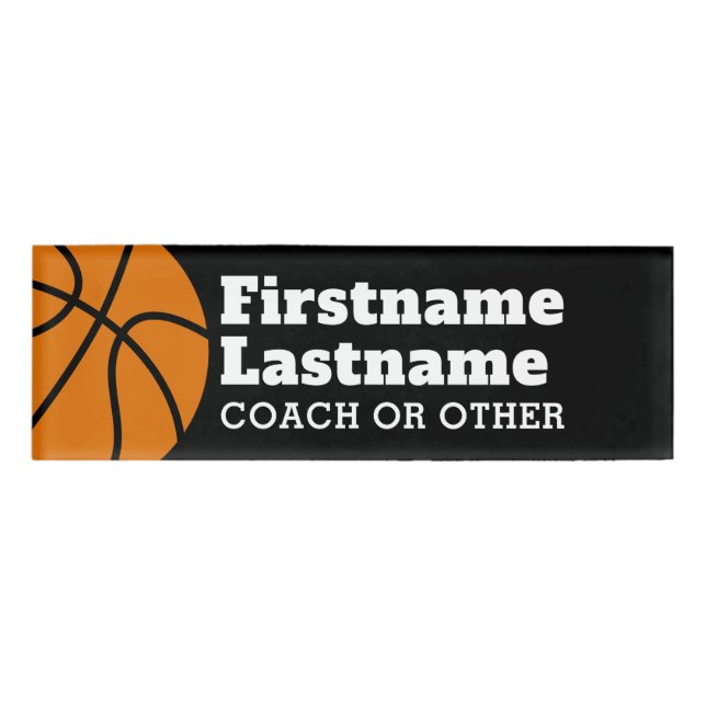 Badge D'identification Enseignant de basket-ball ou d'éducation physique (Devant)