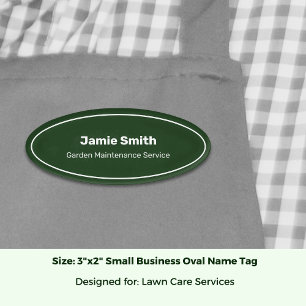 Badge D'identification Entreprise de services professionnels ovale vert e