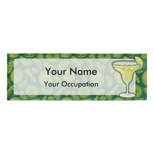 Badge D'identification étiquette de nom de cocktail Margarita (Devant)