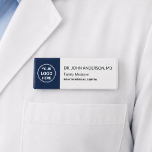 Badge D'identification Étiquette de nom de médecin de soins de santé clin