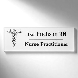 Badge D'identification Étiquette de nom de praticienne d'infirmière