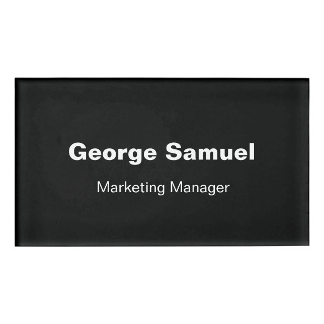 Badge D'identification Étiquette de nom d'employé de simple entreprise (Devant)
