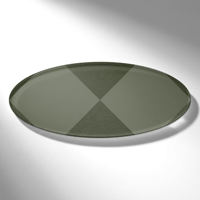 Badge D'identification Étiquette de nom en mousse verte géométrique – Per (Devant)