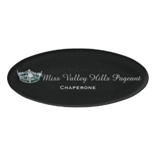 Badge D'identification Étiquette de nom personnalisé ovale Miss America S