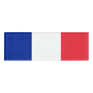 Badge D'identification Étiquette du nom du drapeau de la France