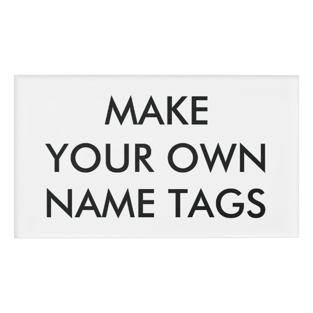 Badge D'identification Étiquette/insigne nommés rectangulaires (Devant)