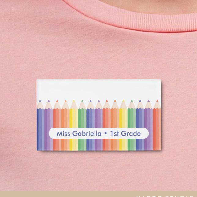 Badge D'identification Étiquette magnétique personnalisée pour enseignant (Créateur téléchargé)