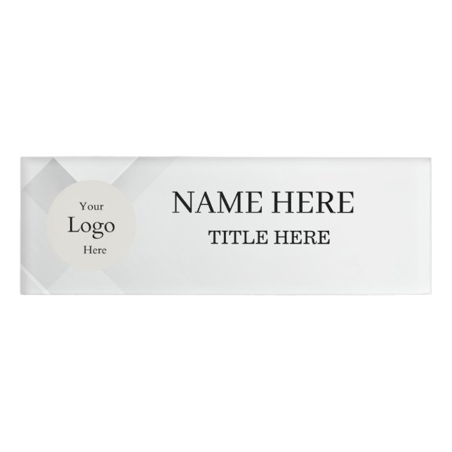 Badge D'identification Étiquette nominative aimantée pour employé avec lo (Devant)