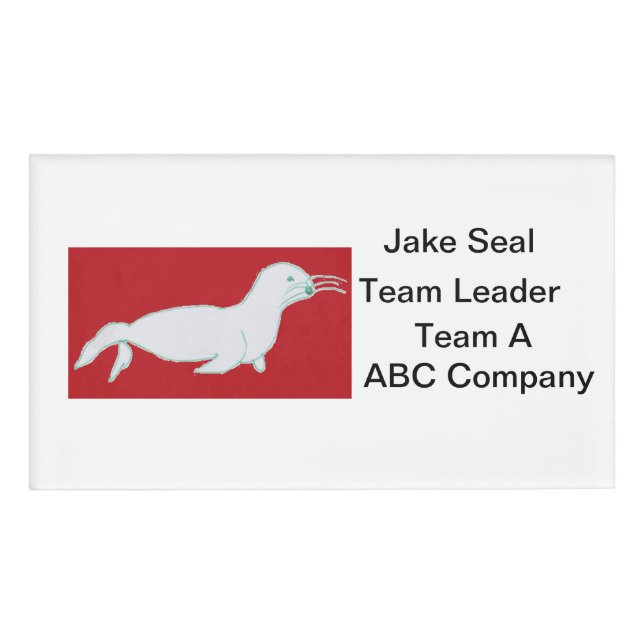 Badge D'identification Étiquette nominative Jake Seal (Devant)